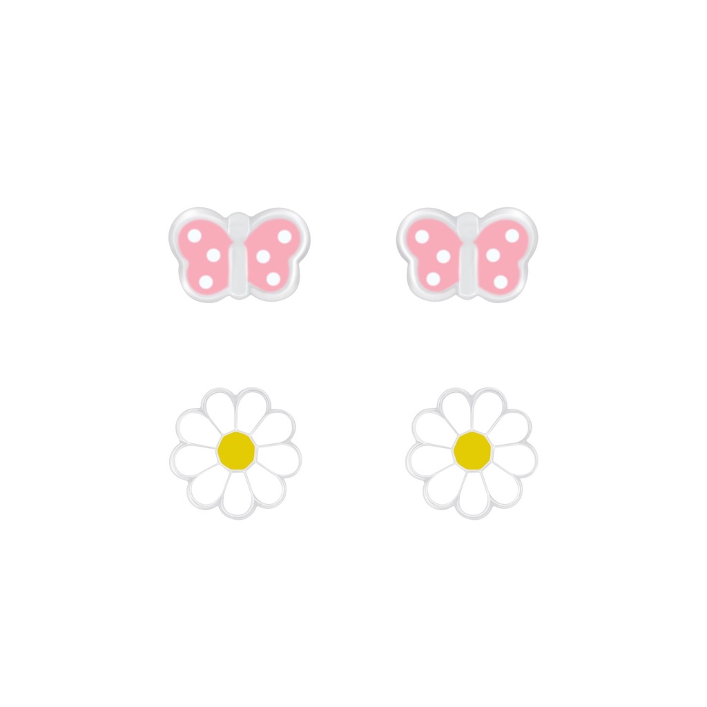 [10010025] Lot de puces d'oreilles nature en argent