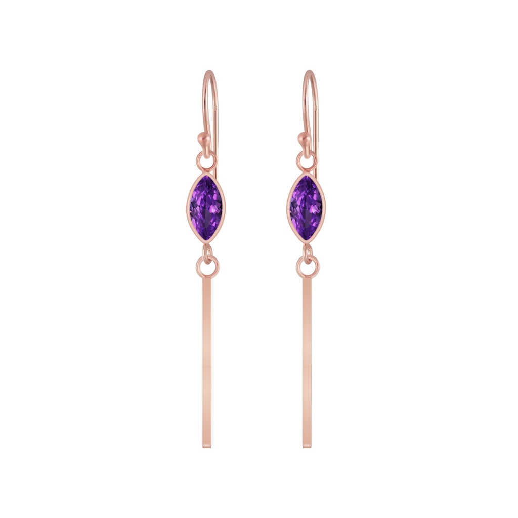 Boucles d'oreilles en argent zircon marquise