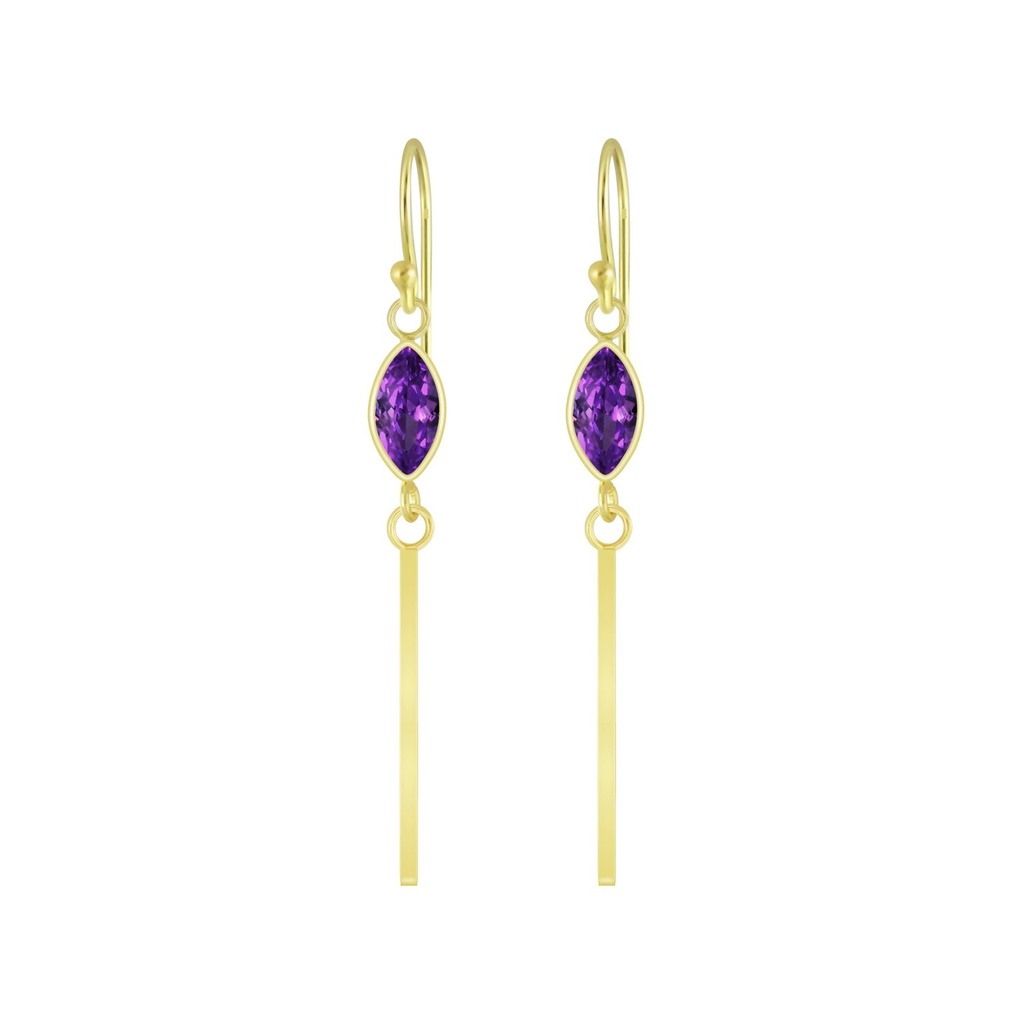 Silver Marquise Cubic Zirconia Earrings
