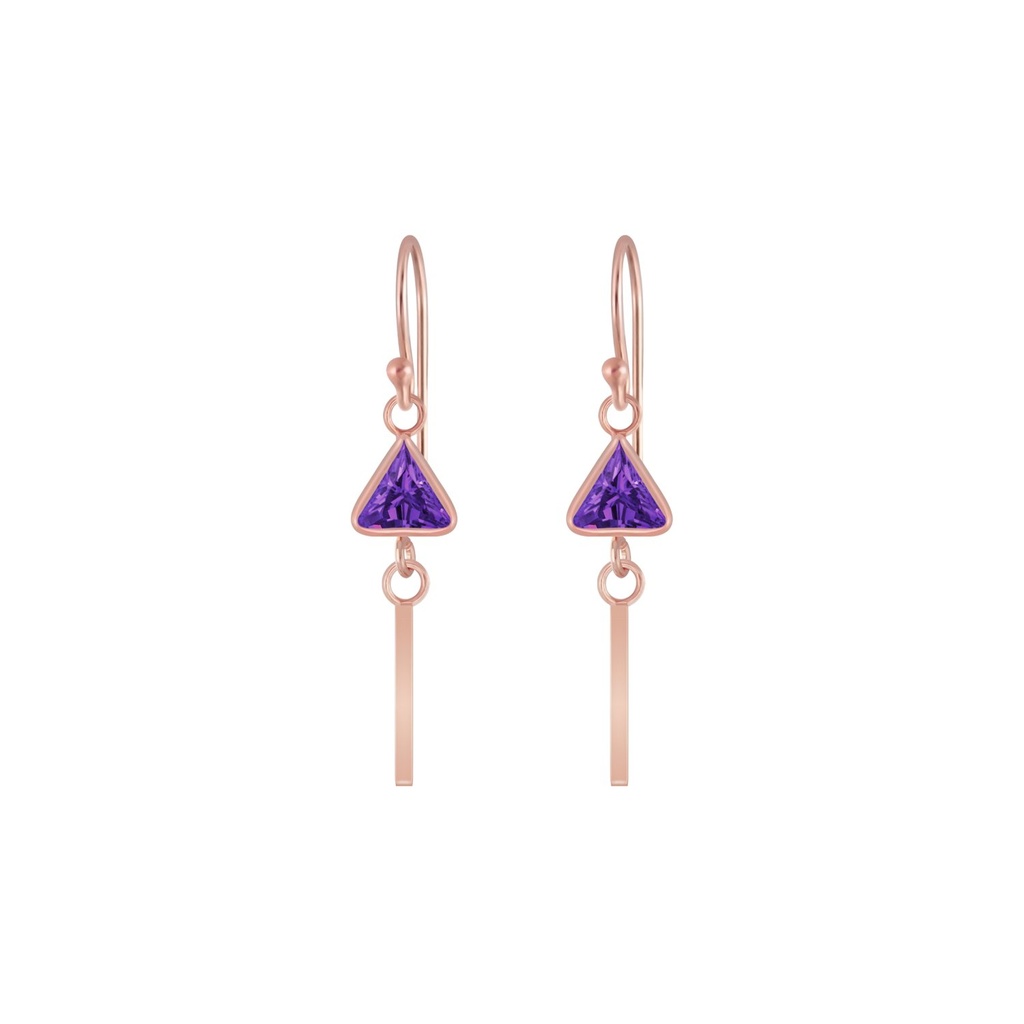 Silver Geometric Cubic Zirconia Earrings