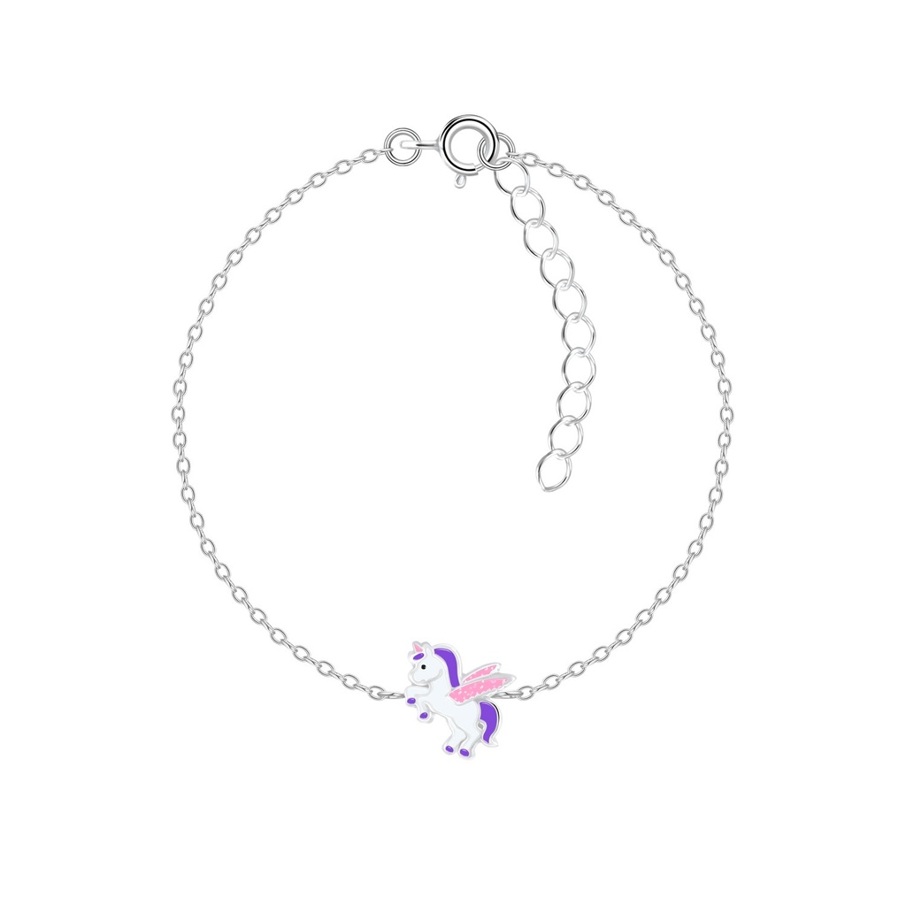 Silver Winged Unicorn Bracelet