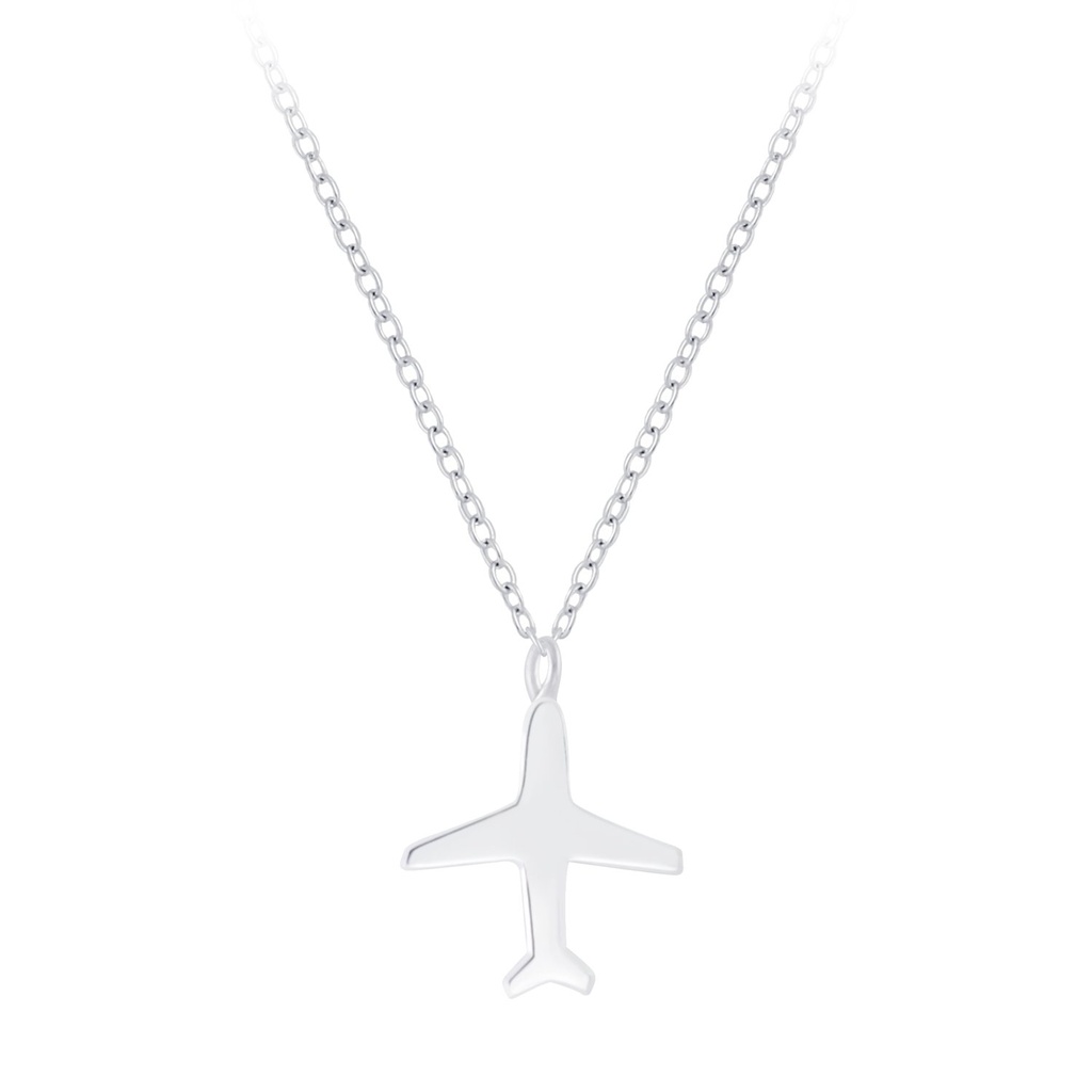 Collier avion en argent