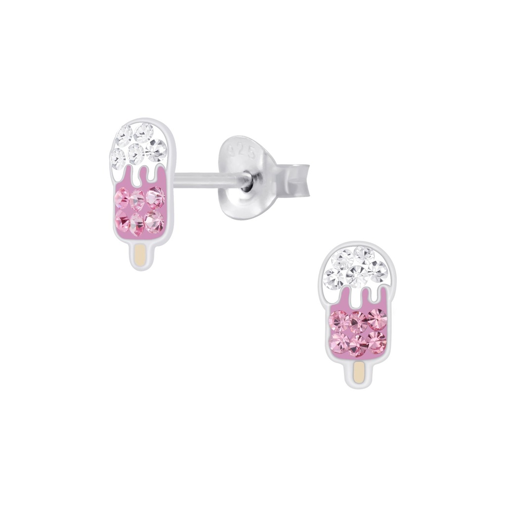Silver Ice cream Stud Earrings