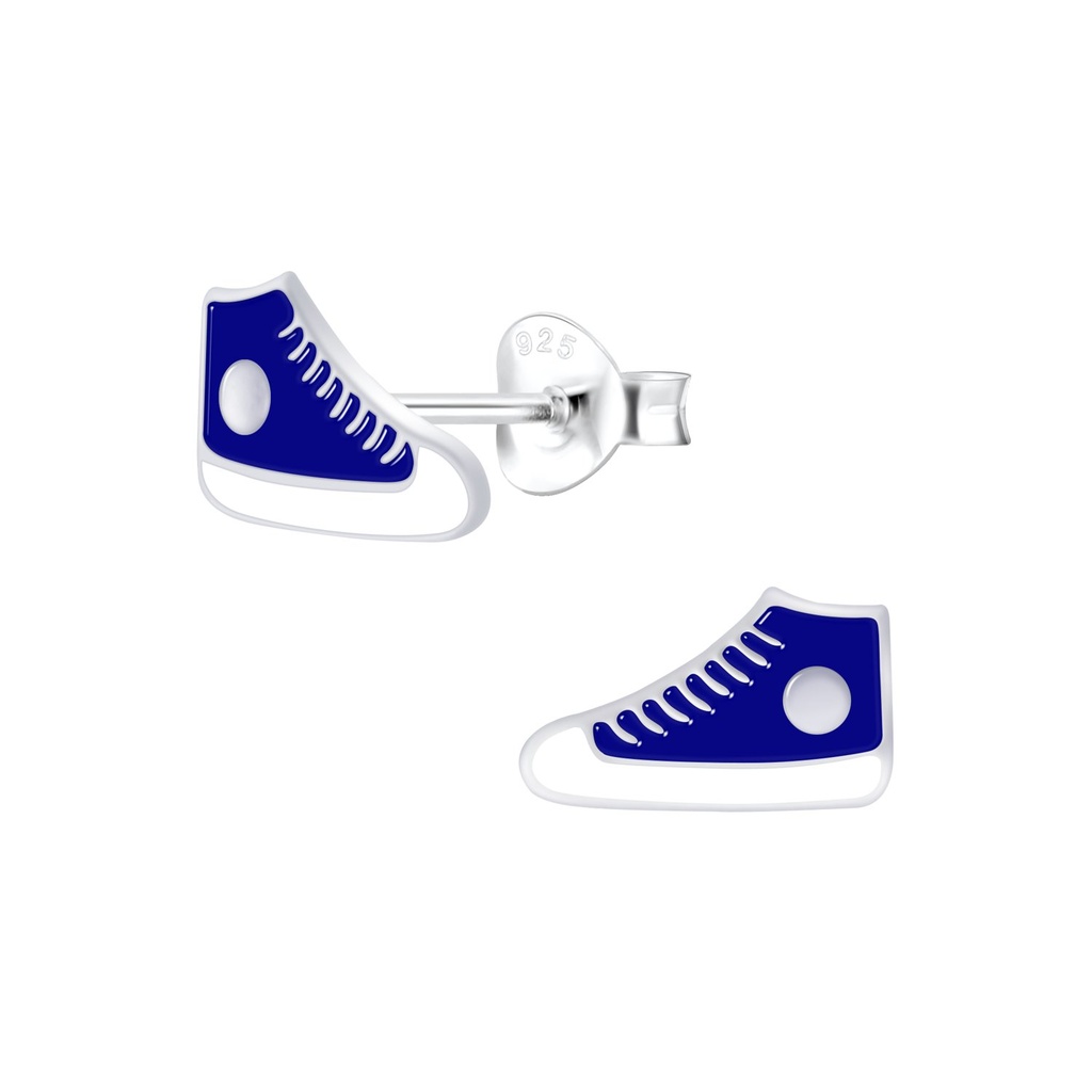 Puces d'oreilles baskets en argent