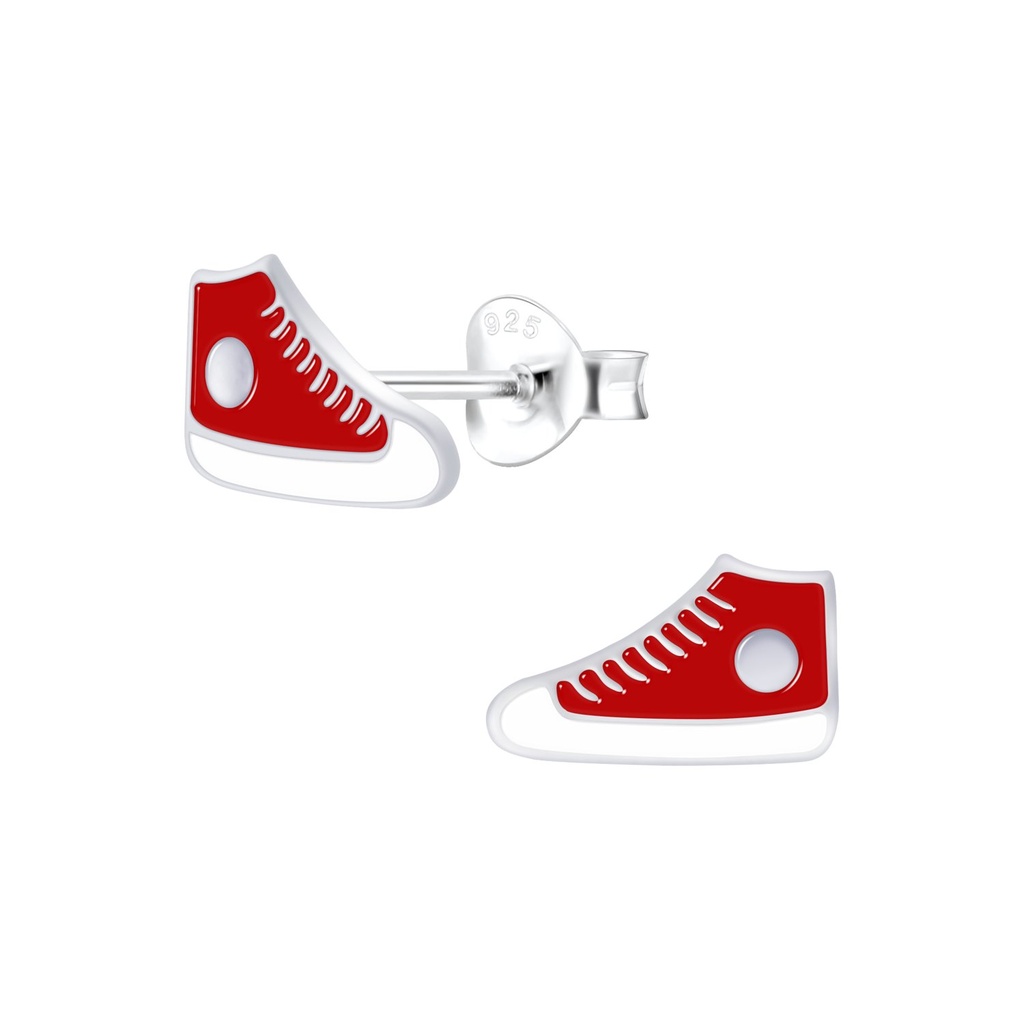 Puces d'oreilles baskets en argent