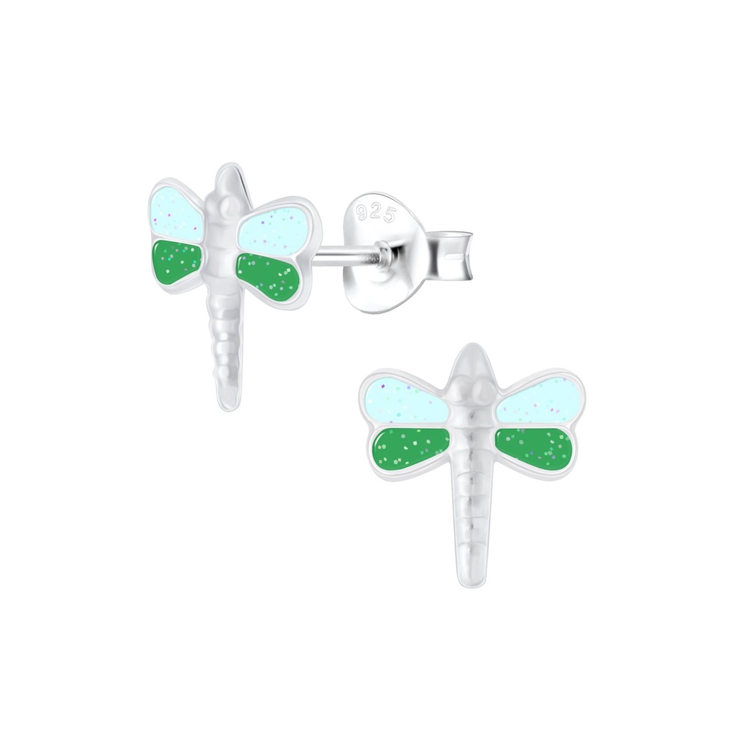 Silver Dragonfly Stud Earrings