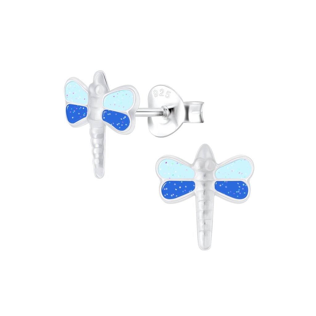 Silver Dragonfly Stud Earrings