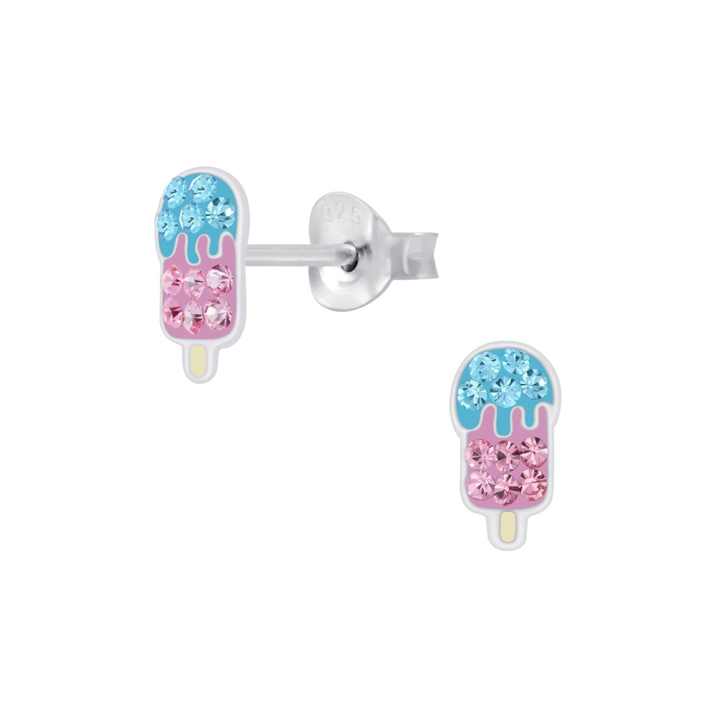 Silver Ice cream Stud Earrings