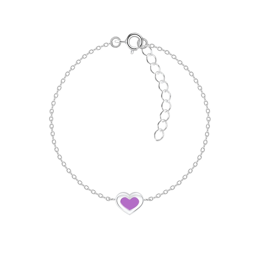 Bracelet cœur en argent