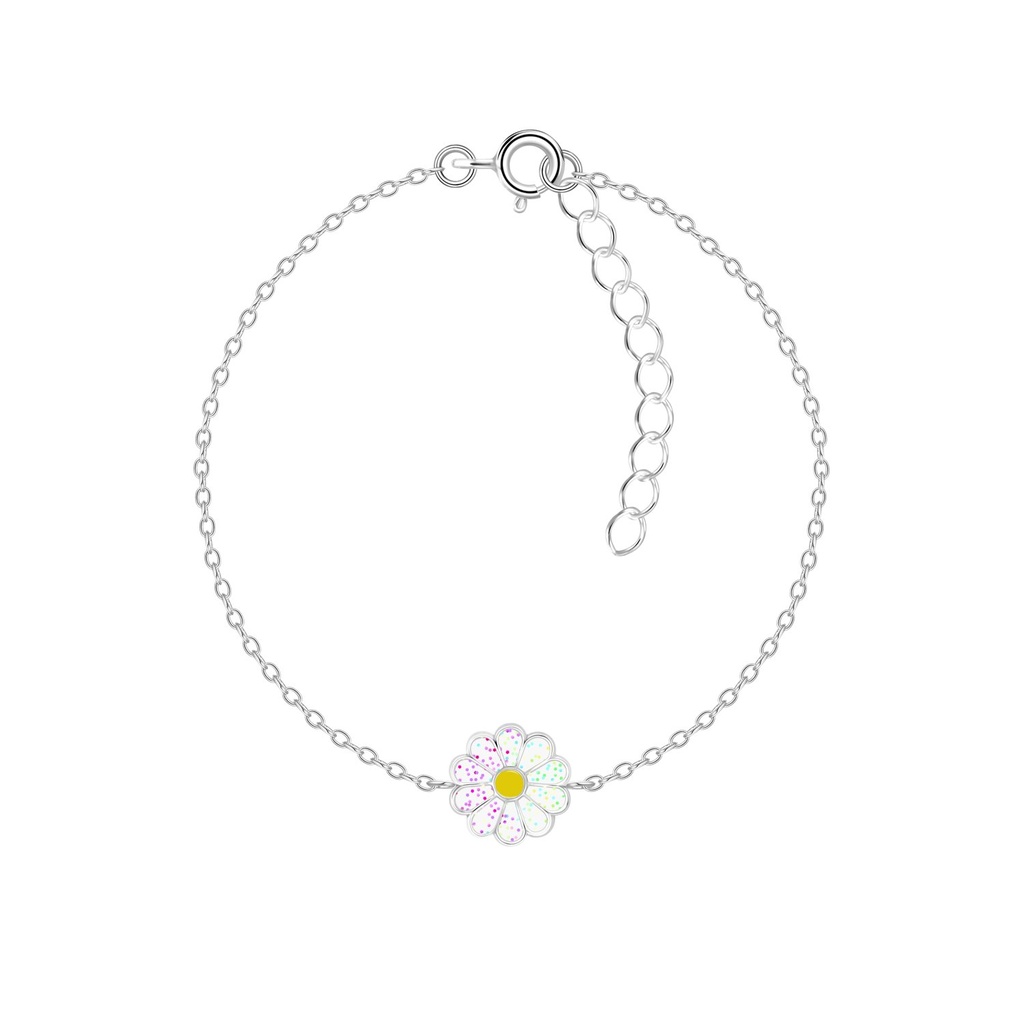 Silver Daisy Flower Bracelet