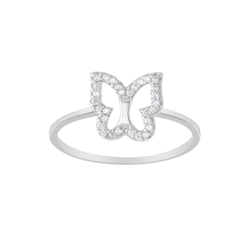 Bague papillon en argent