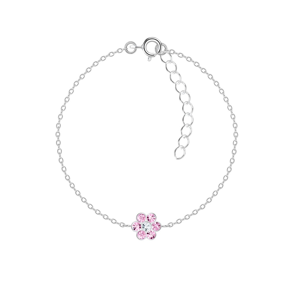 Bracelet fleur en argent