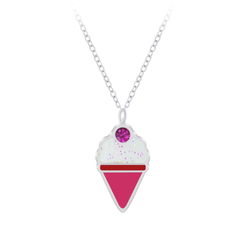 [10009834] Silver Ice Cream Necklace