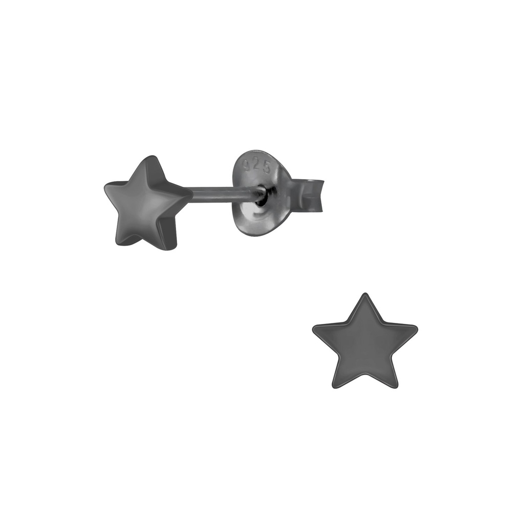 [10008731] Silver Star Stud Earrings