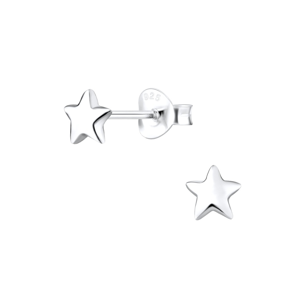Puces d'oreilles étoile en argent