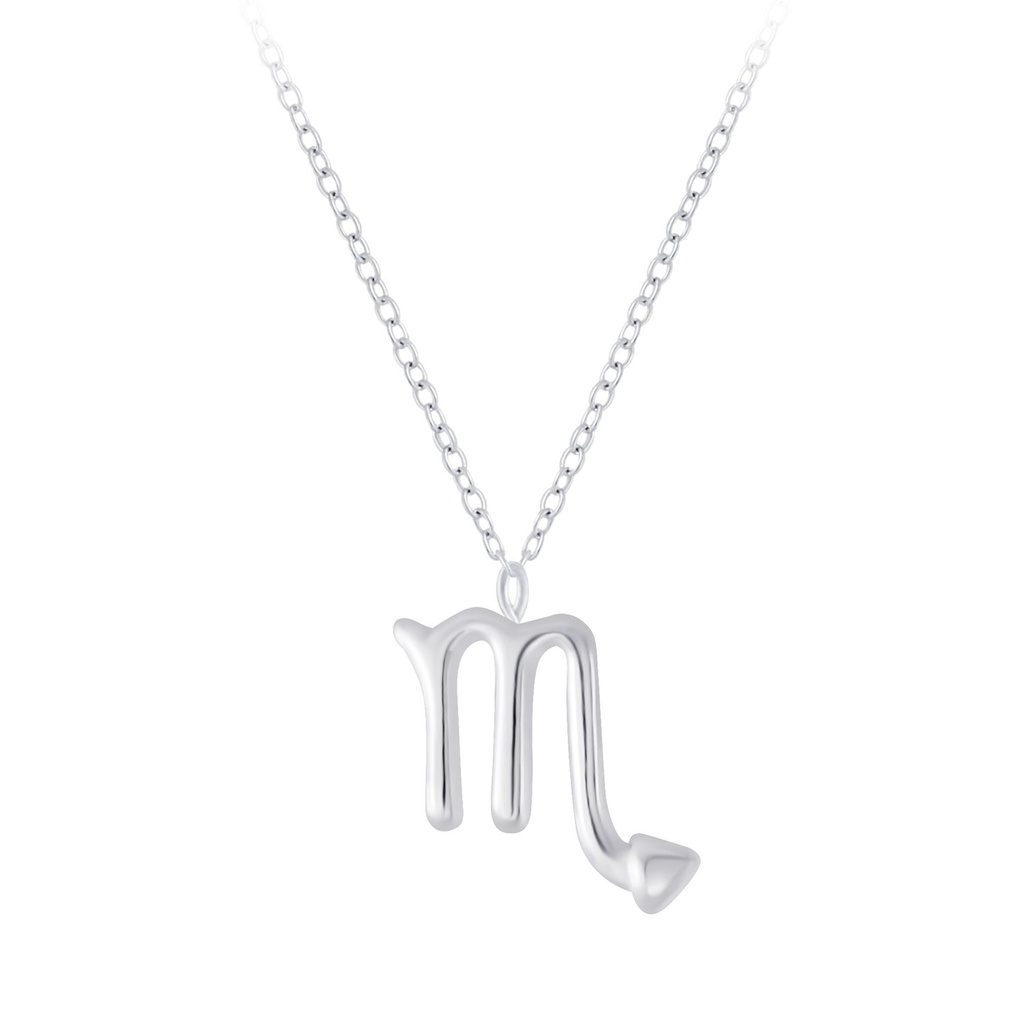 Collier signe du zodiaque Scorpion en argent