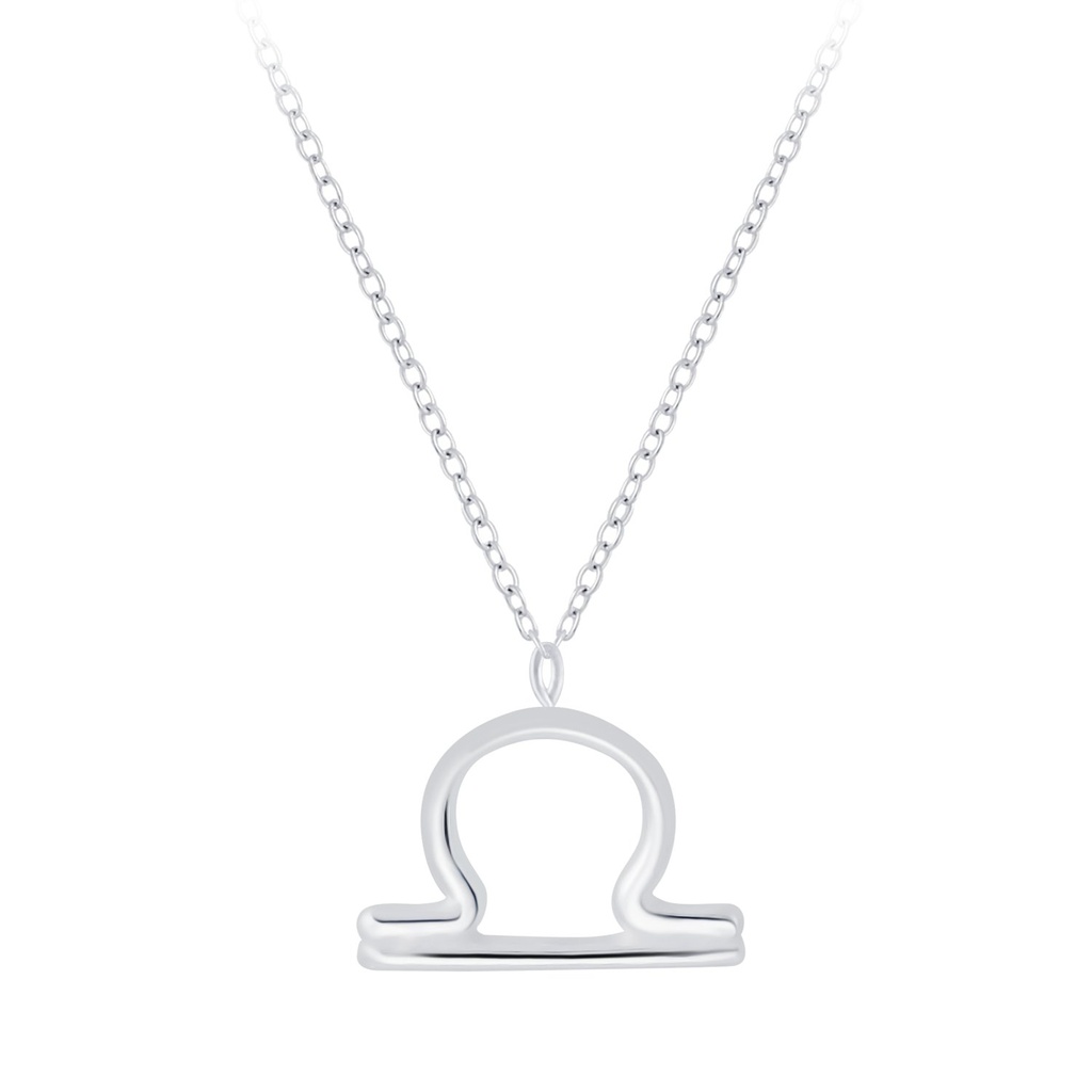 Silver Libra Zodiac Sign Necklace