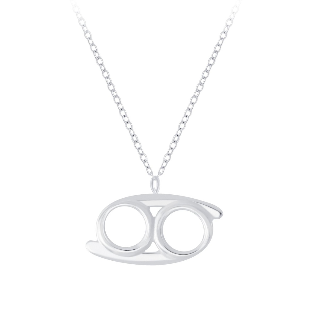 Silver Cancer Zodiac Sign Necklace