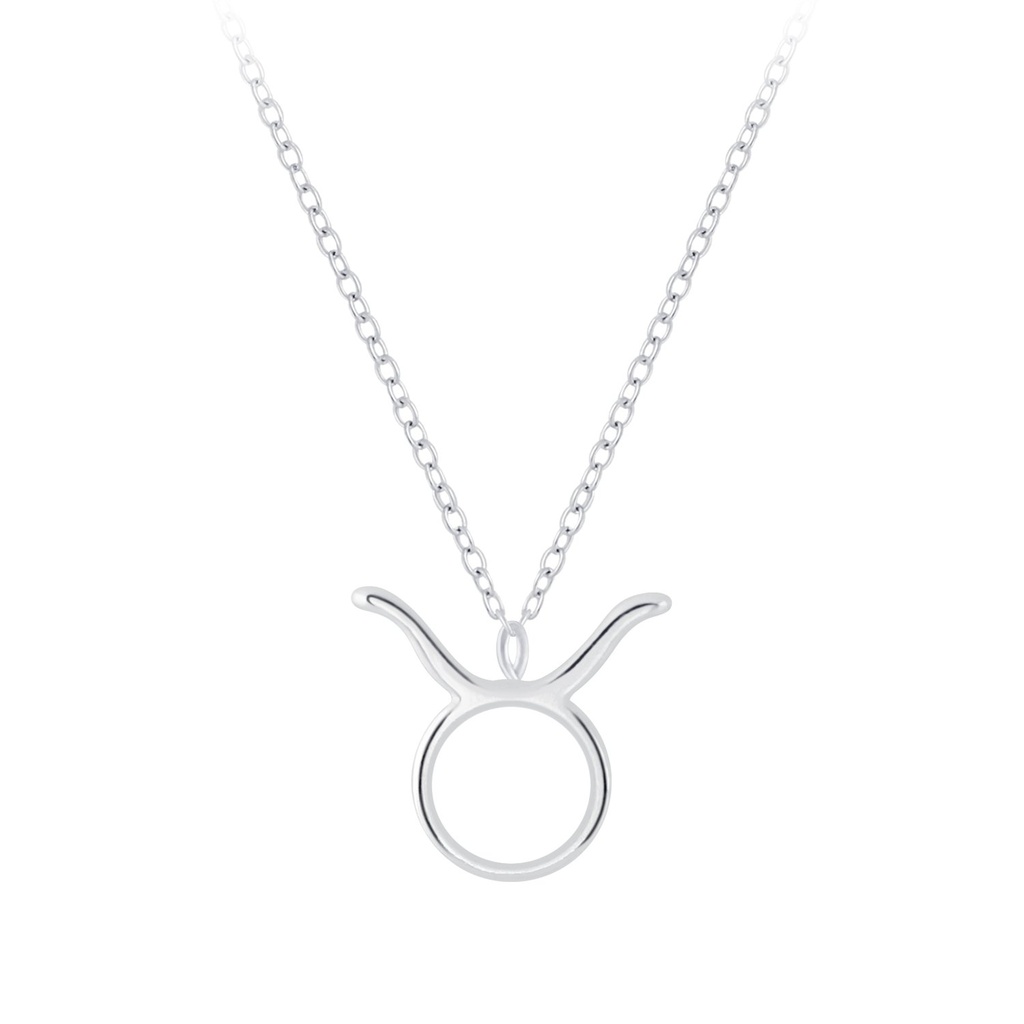 Collier signe du zodiaque Taureau en argent