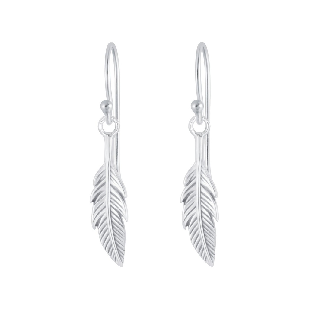 Silver Feather Earrings