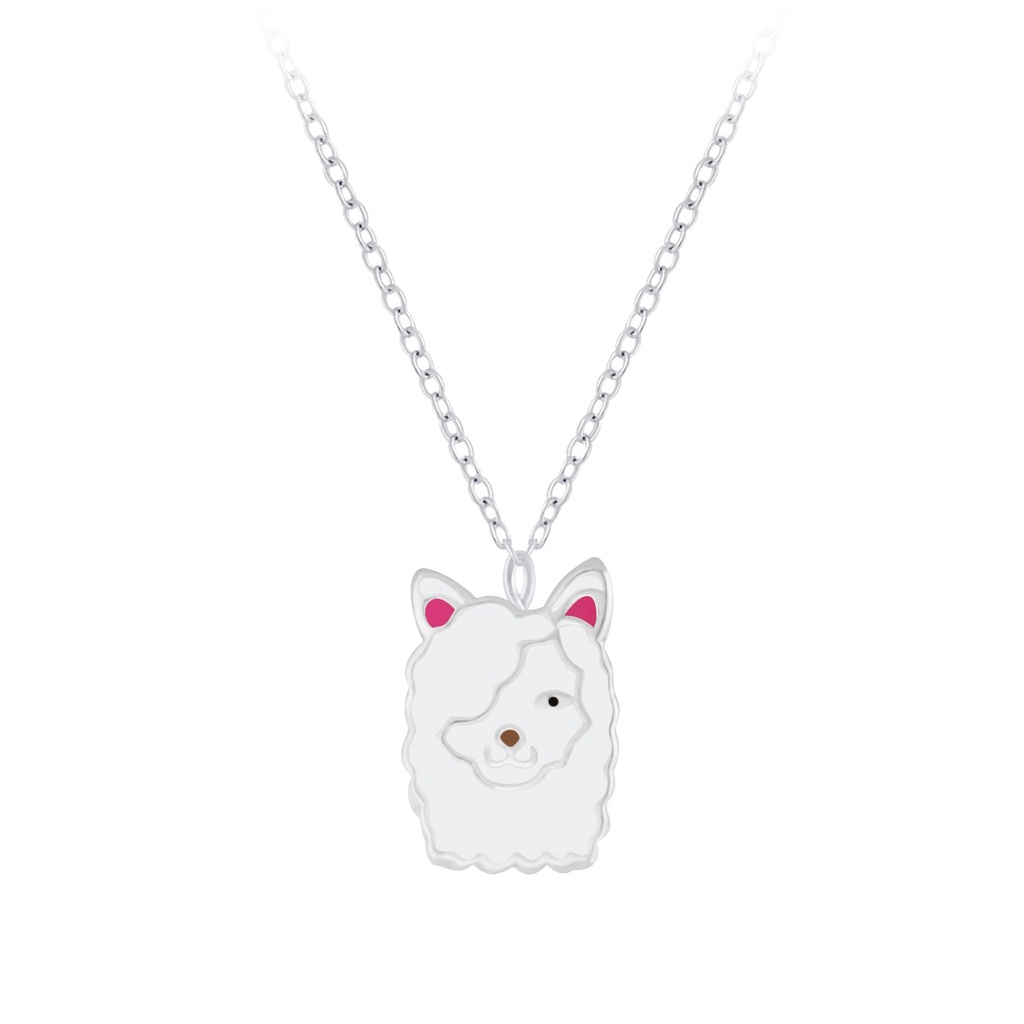 [10009823] Silver Llama Necklace