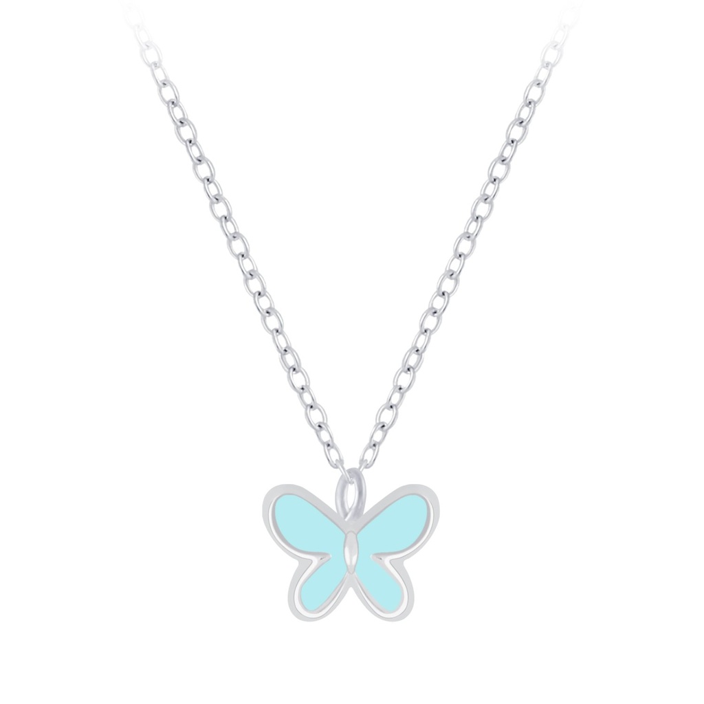 Collier papillon en argent