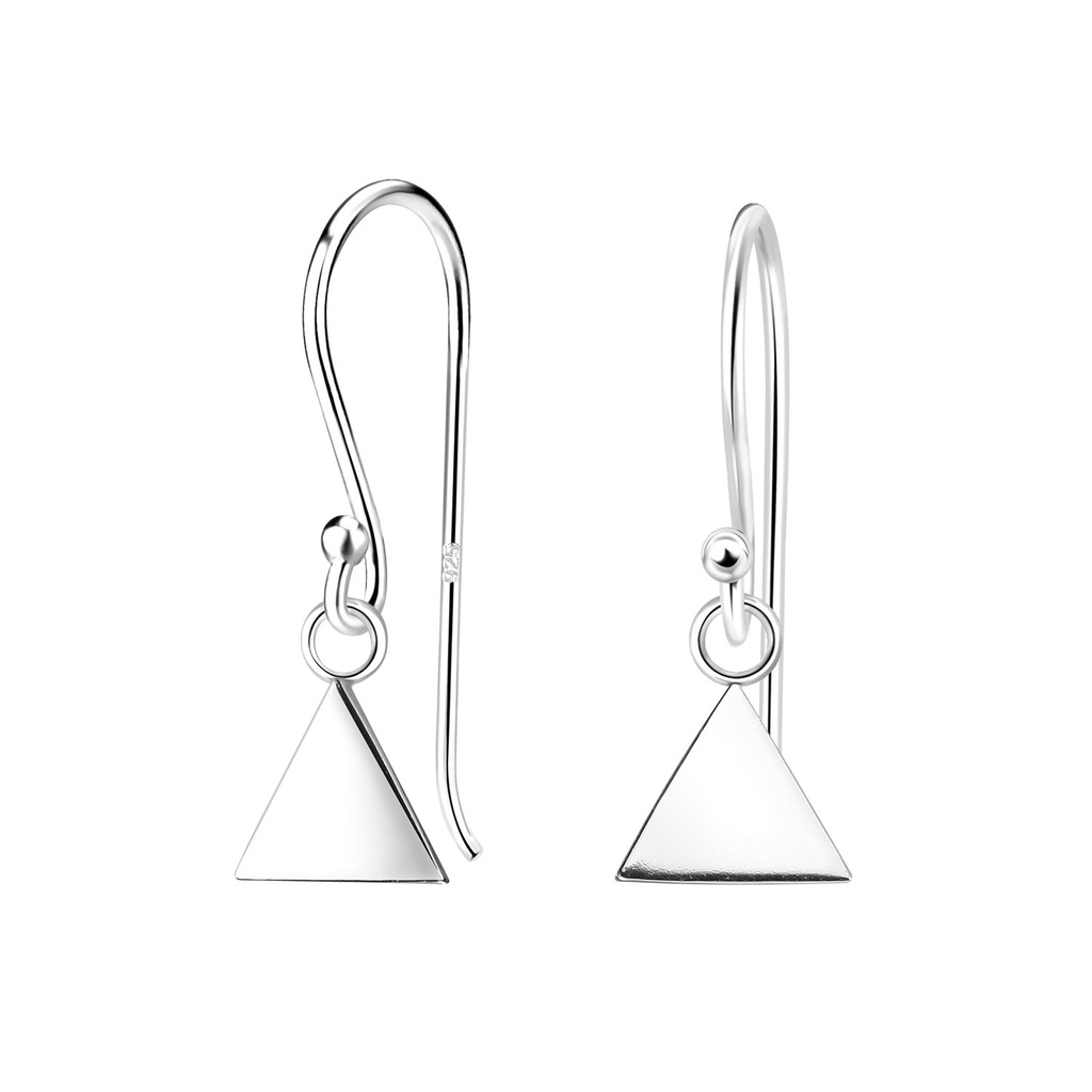 Silver Triangle Earrings