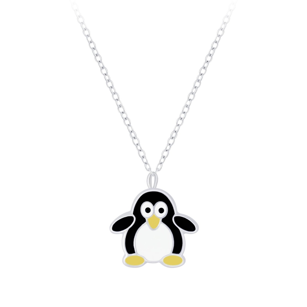 Collier pingouin en argent