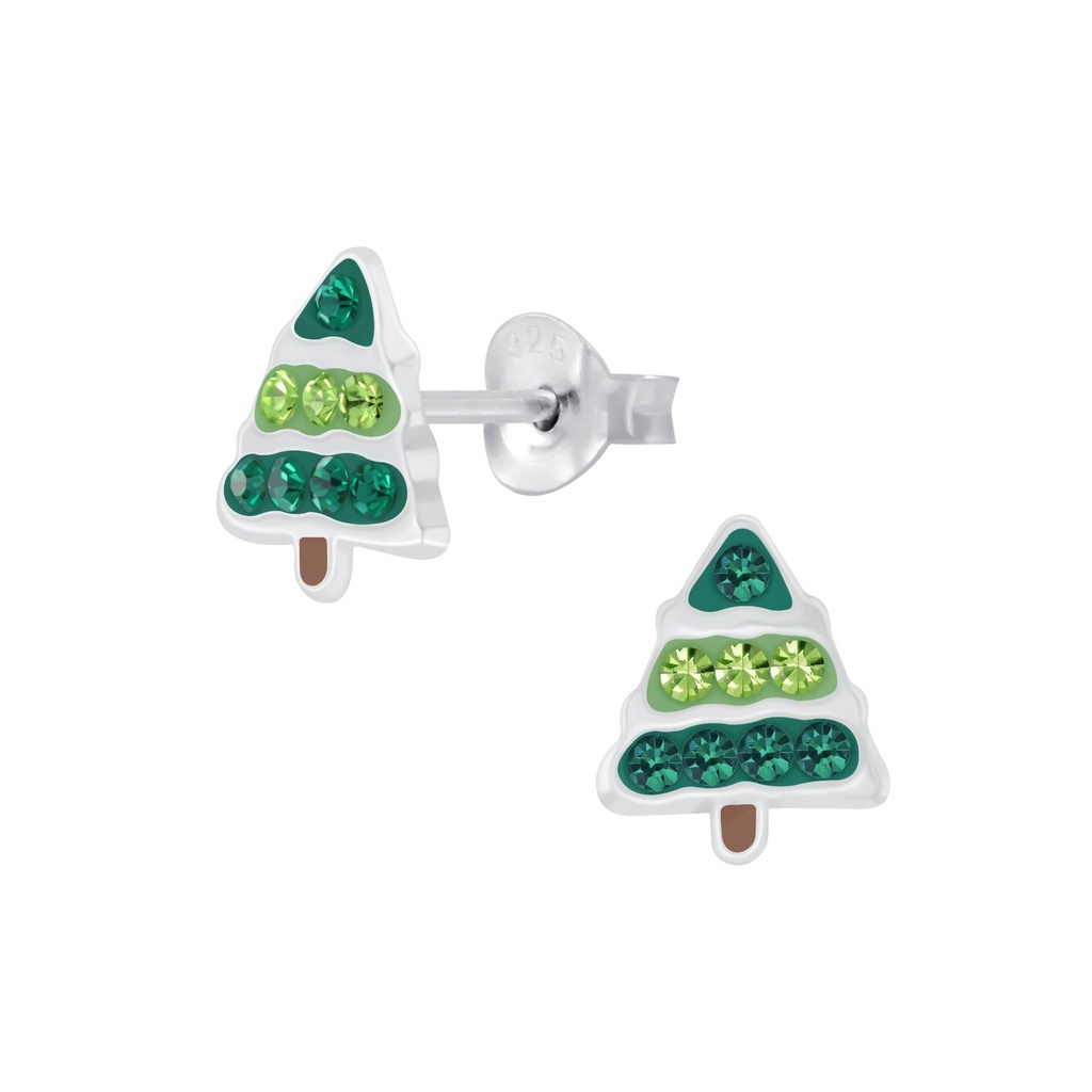 Puces d'oreilles arbre en argent