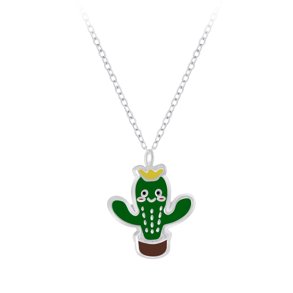 [10009638] Collier cactus en argent