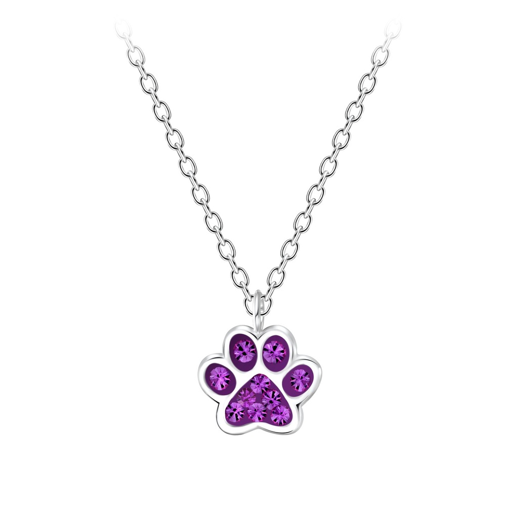 Silver Paw Print Necklace
