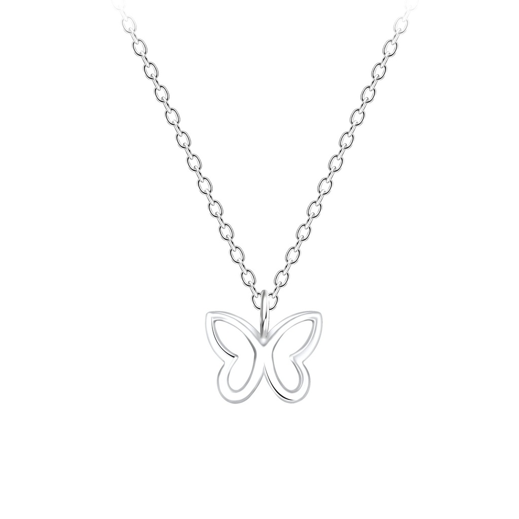 Collier papillon en argent
