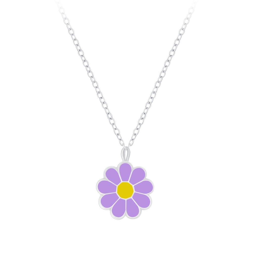 Collier fleur marguerite en argent