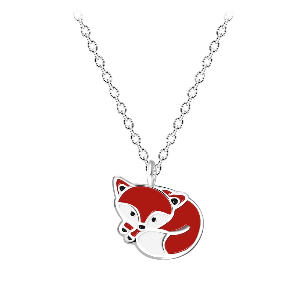 [10009682] Collier renard en argent