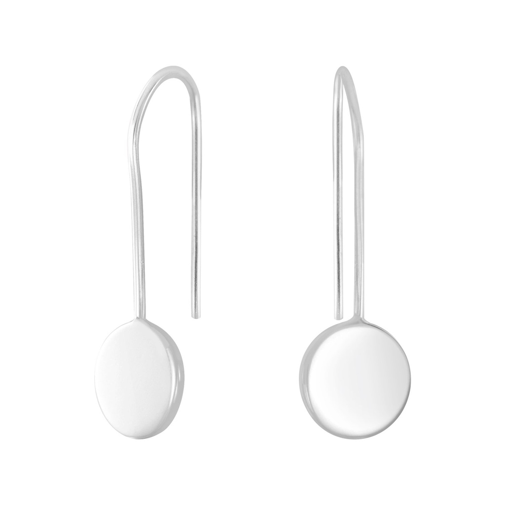 Silver Round Earrings