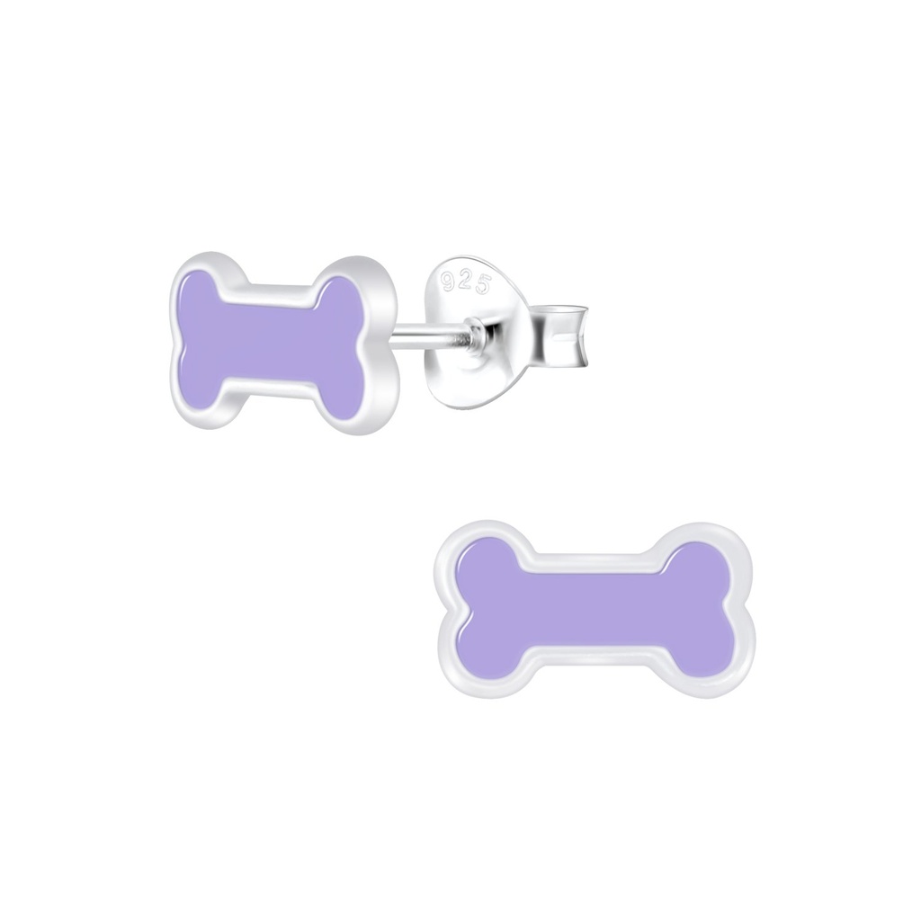 Puces d'oreilles os en argent