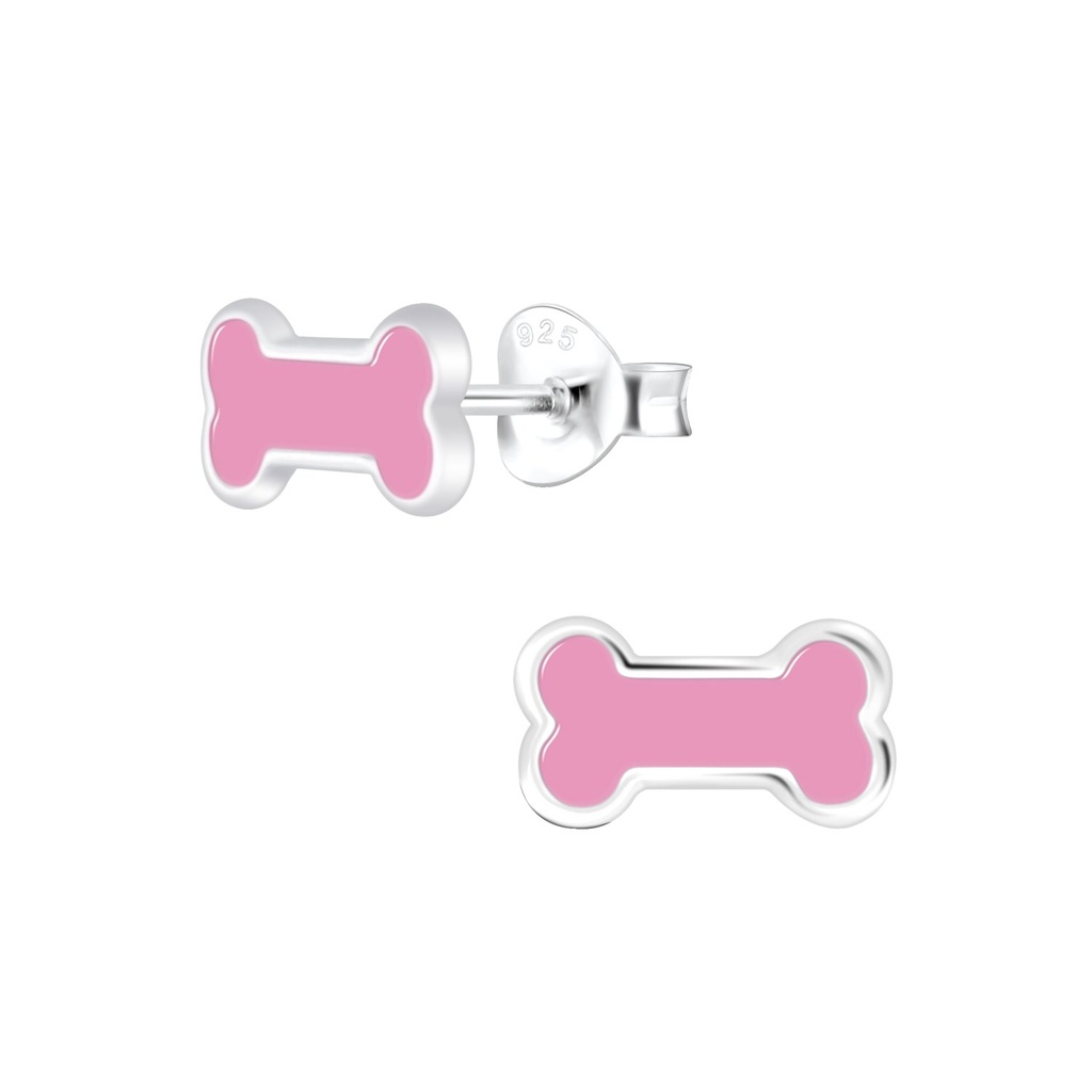 Puces d'oreilles os en argent