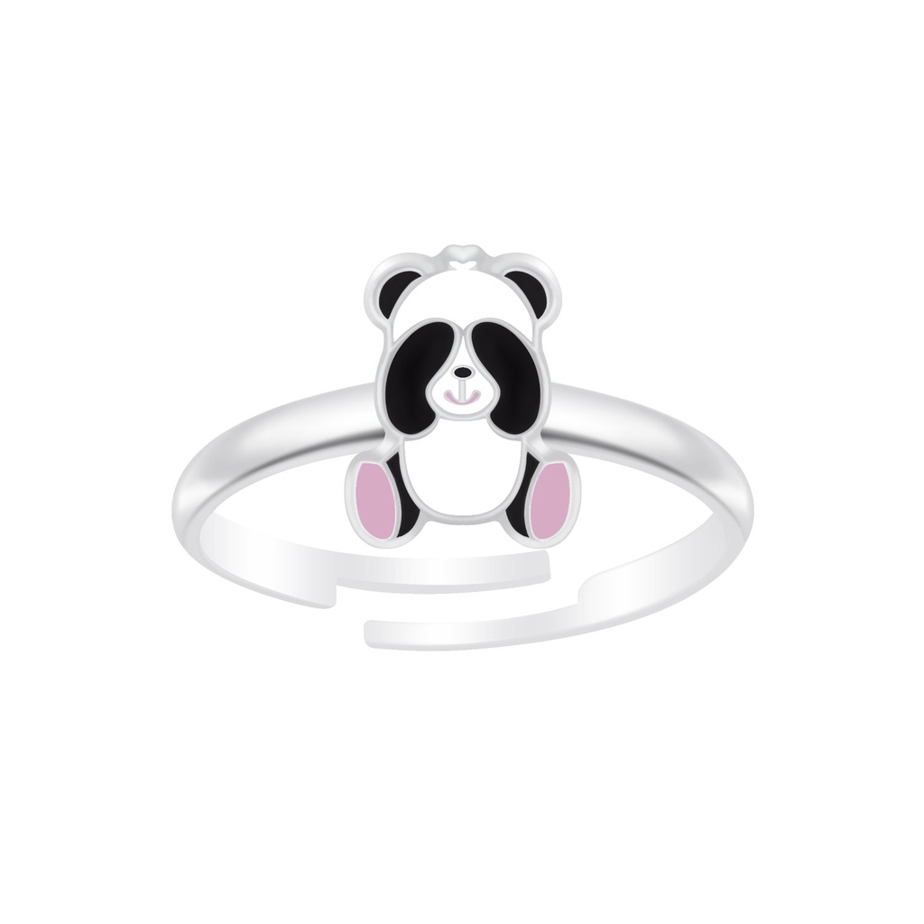 Silver Panda Adjustable Ring