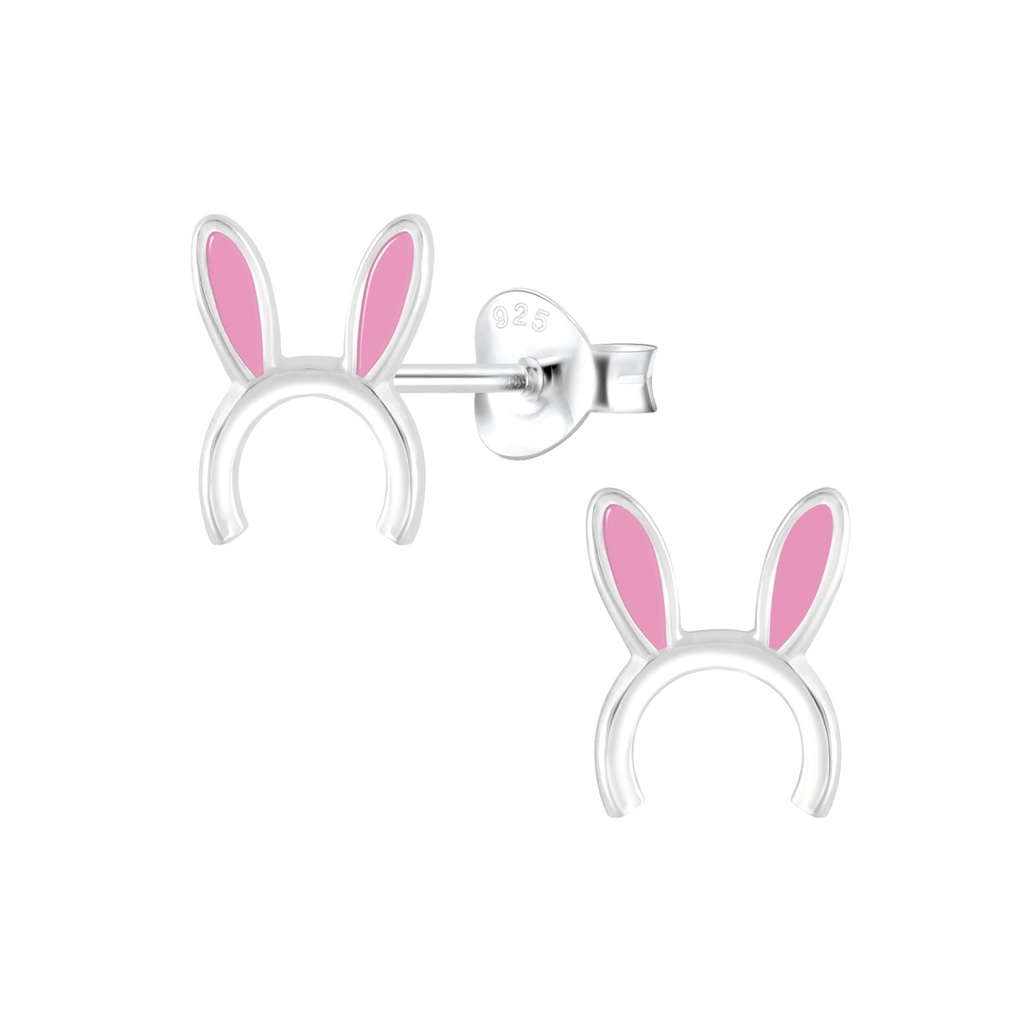 Silver Bunny Stud Earrings