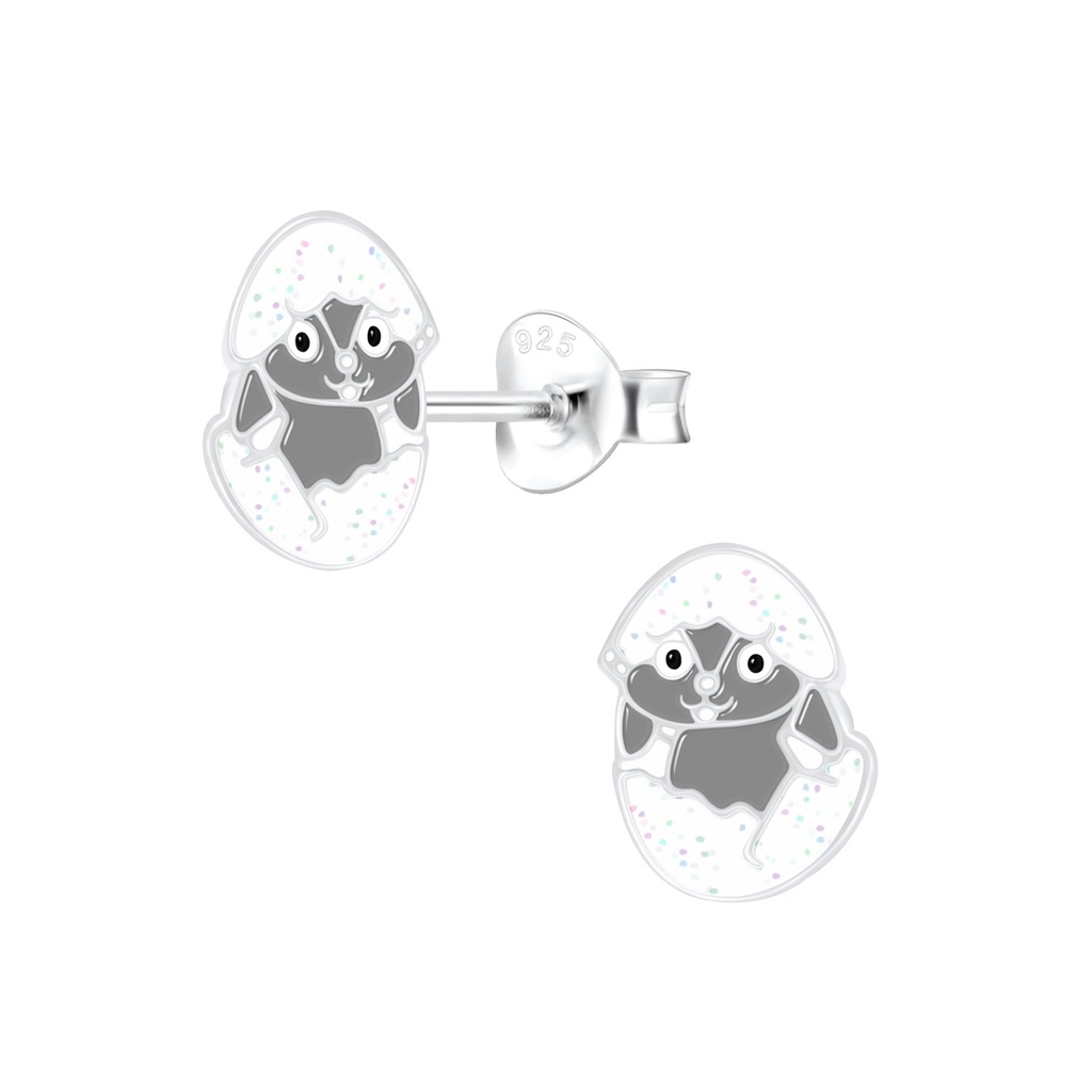 Puces d'oreilles œuf qui éclot en argent