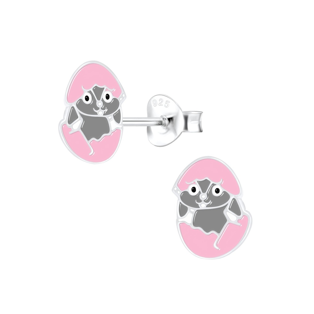 Puces d'oreilles œuf qui éclot en argent