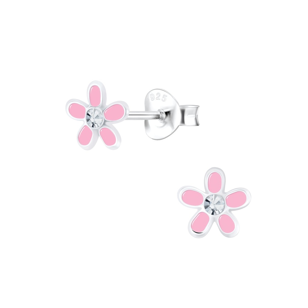 Silver Flower Stud Earrings