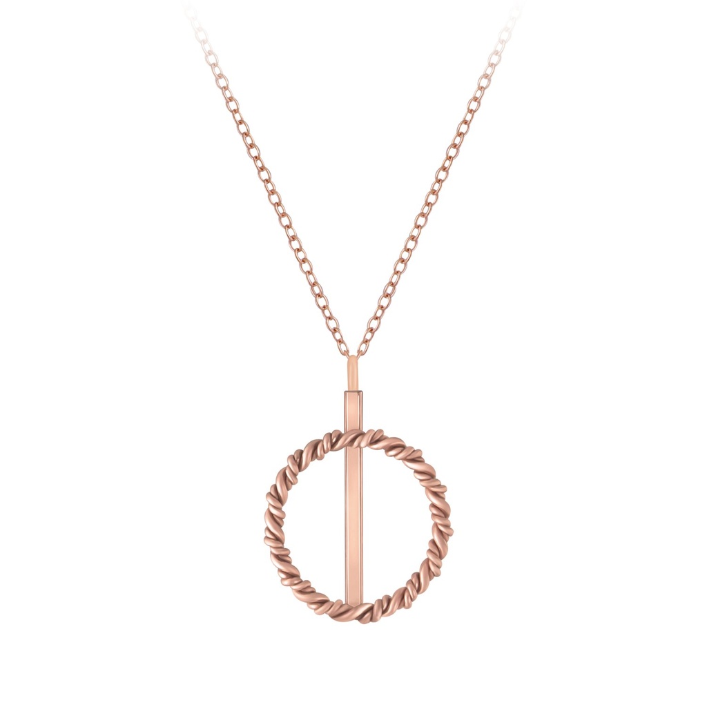 [10009585] Collier cercle torsadé en argent