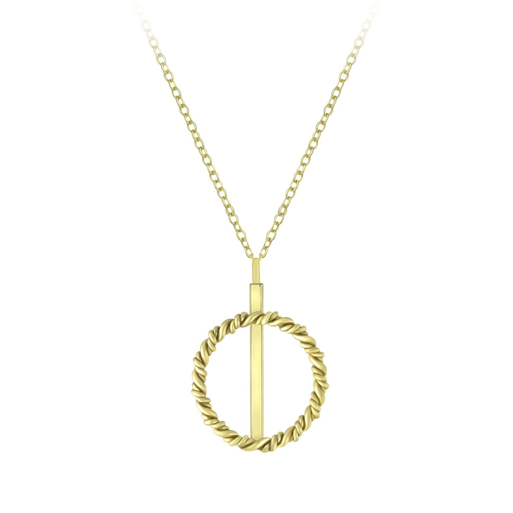 Collier cercle torsadé en argent