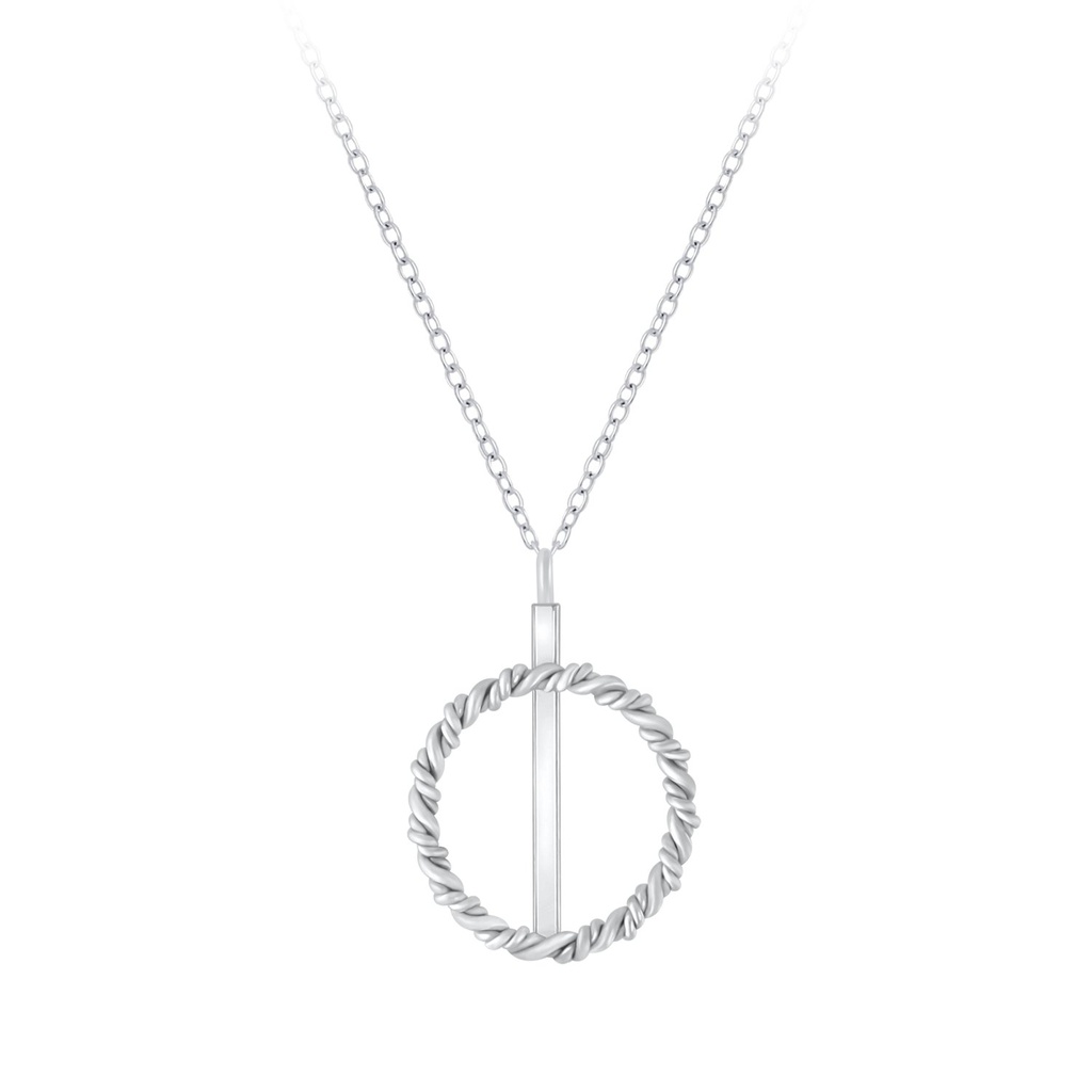 Collier cercle torsadé en argent