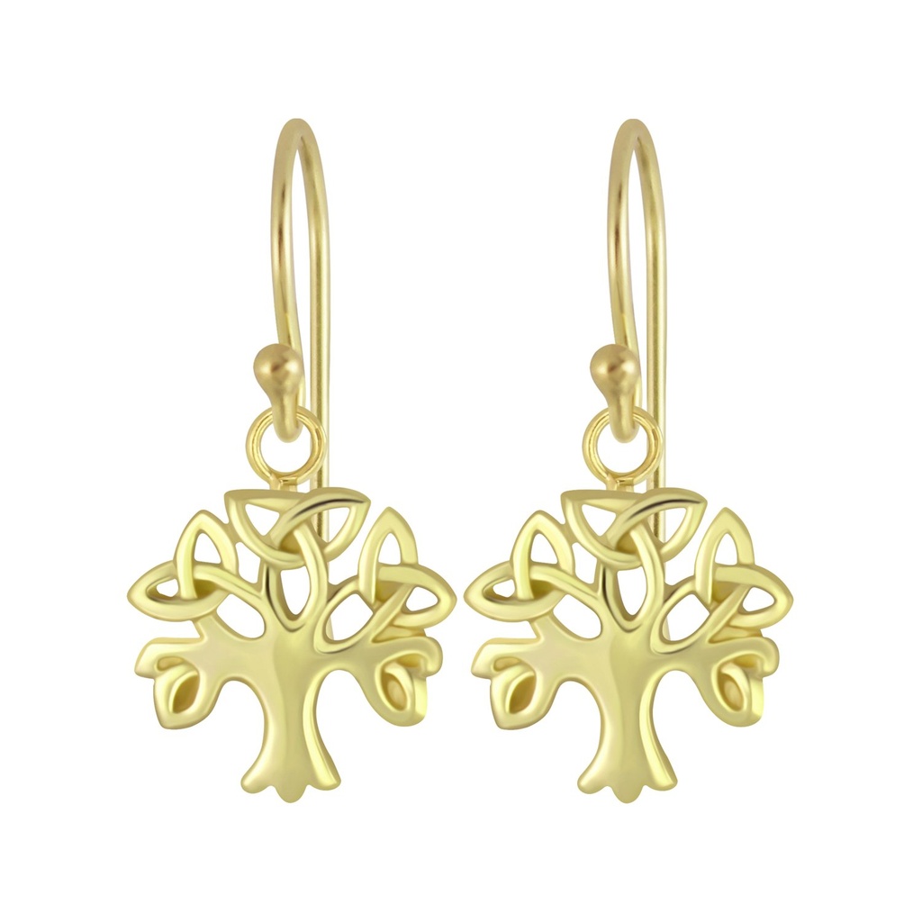 Boucles d'oreilles arbre celtique en argent