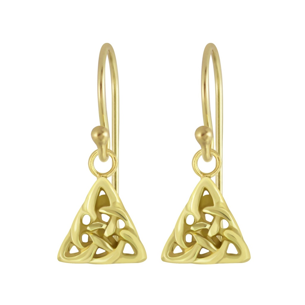 Boucles d'oreilles triangle celtique en argent