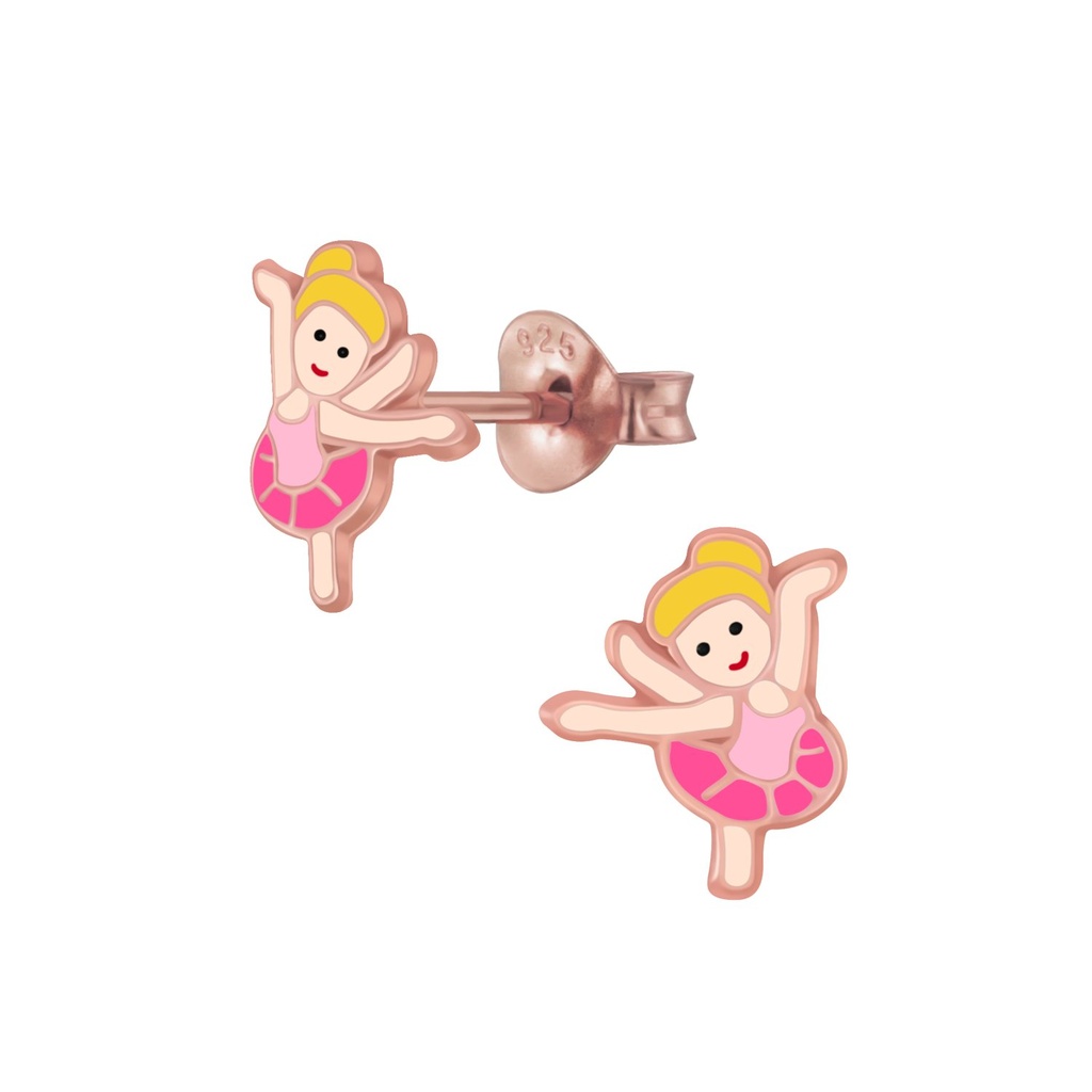 Puces d'oreilles ballerine en argent