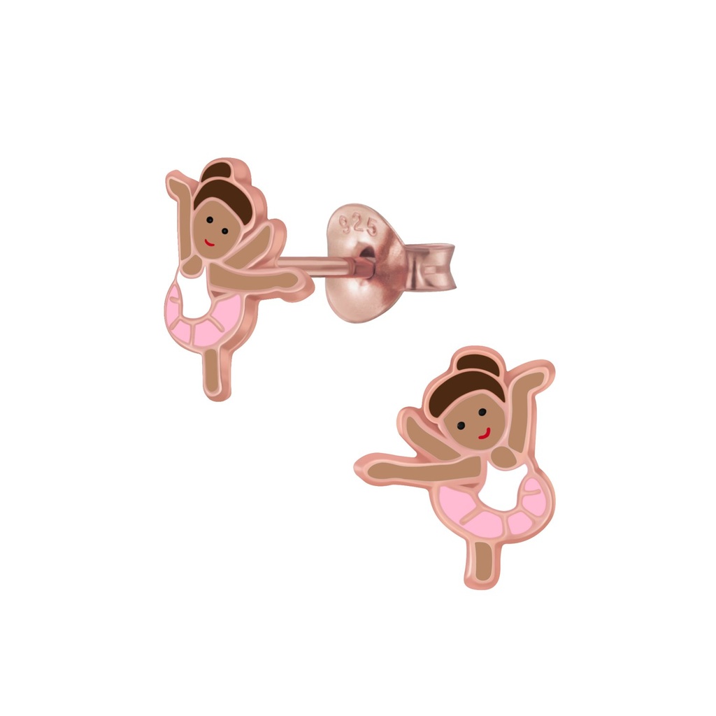 Puces d'oreilles ballerine en argent