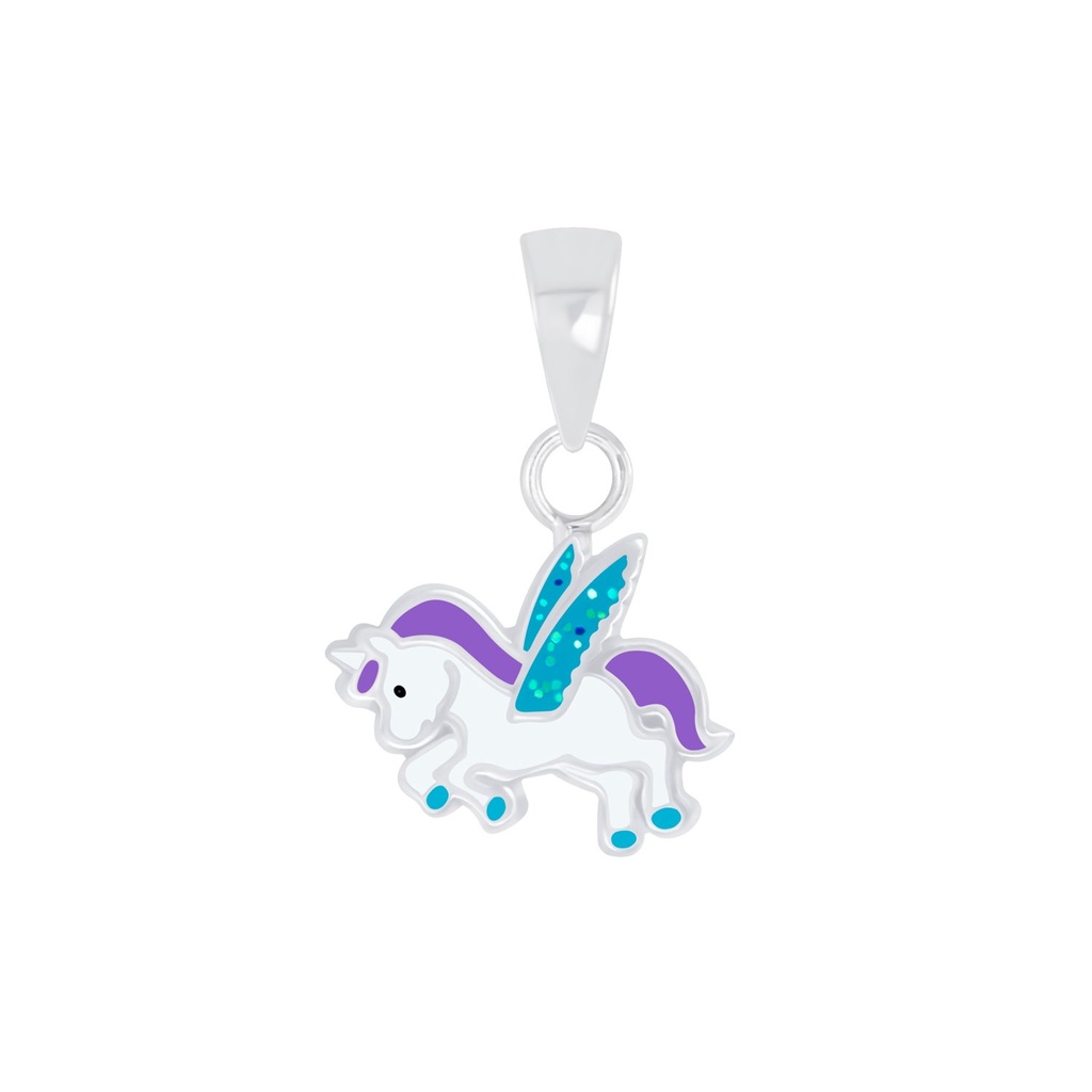 Silver Winged Unicorn Pendant